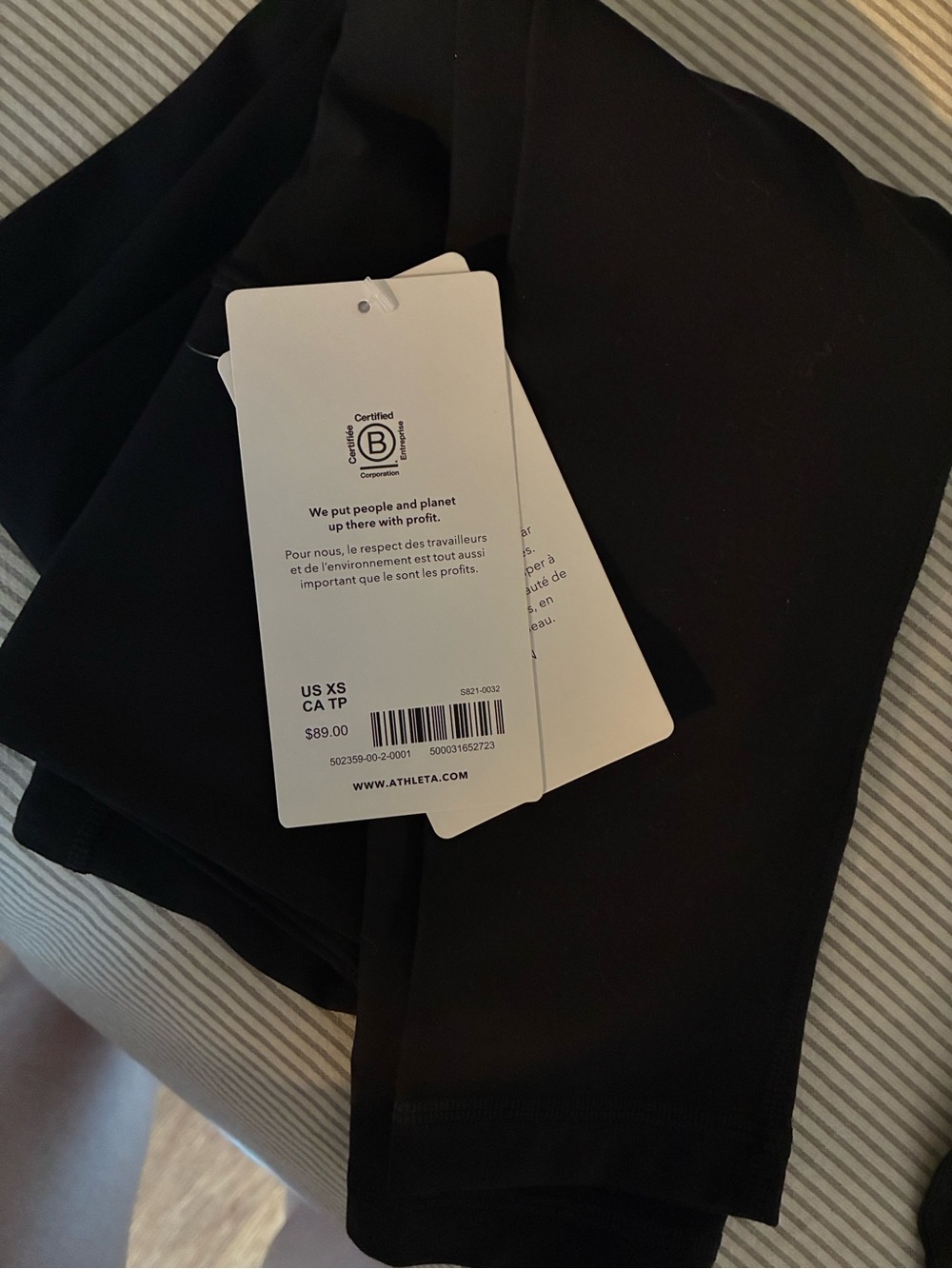 Athleta Black Women’s Leggings Ultra High Rise Elation Tight XS with Tags